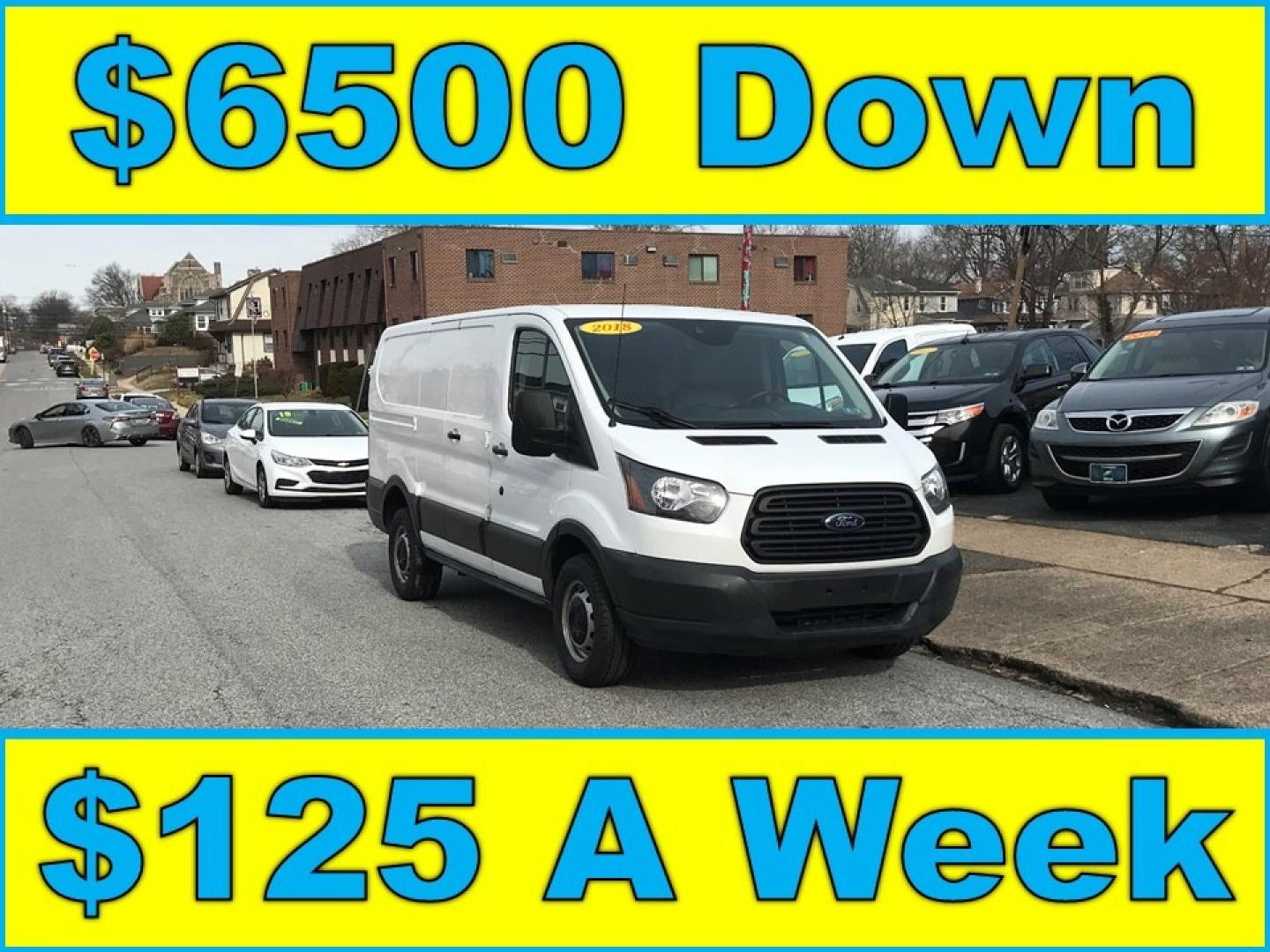 2018 White /White Ford Transit 250 (1FTYR1ZM9JK) with an 3.7 V6 engine, Automatic transmission, located at 577 Chester Pike, Prospect Park, PA, 19076, (610) 237-1015, 39.886154, -75.302338 - Photo#0